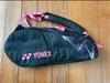 [USED] Yonex Racket Bag, Black/Pink, Lightning Bolt Pattern