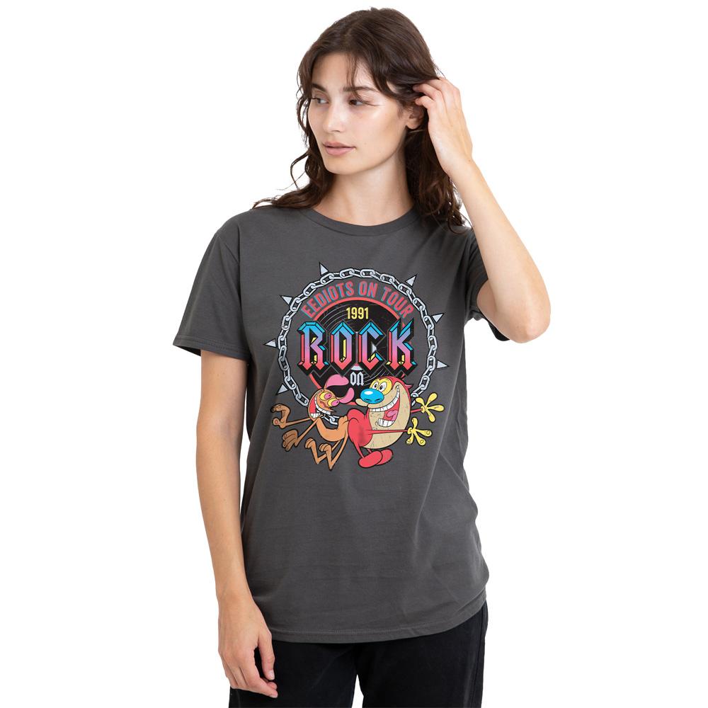 Ren & Stimpy Unisex Adult Eediots On Tour T-Shirt