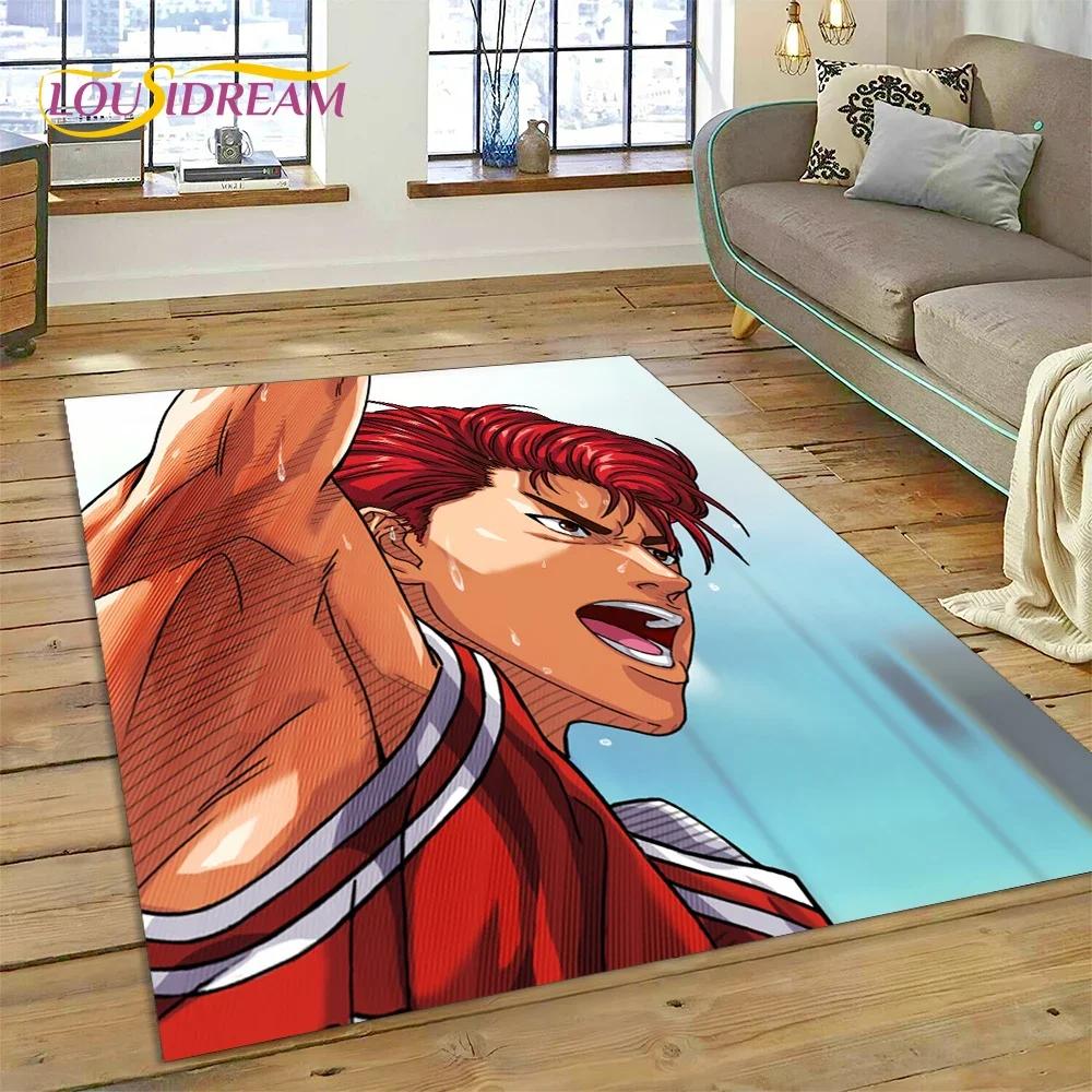 Cartoon Slam Dunk Basketball Anime Carpet Rug for Bedroom Living Room Home Sofa Decoration,Children Game Large Decor Floor Mat