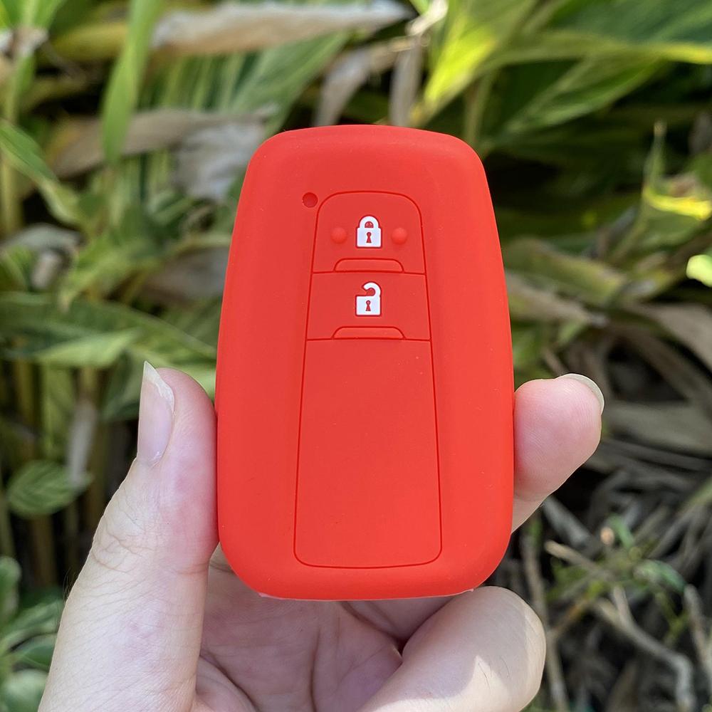 Silicone rubber car key case cover for toyota prius  highlander 2021 2 button key