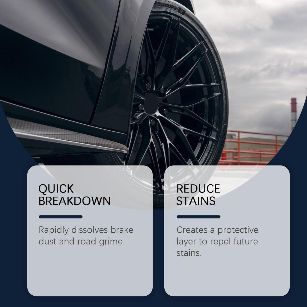 RAYHONG Car Tire Cleaner Car Wheel & Tire Dust Asphalt Non-Injury Plating Cleaner