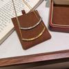 The Same Diamond-brushed Bamboo Necklace from the Gold Store, Classy Sense, Retro Clavicle Chain