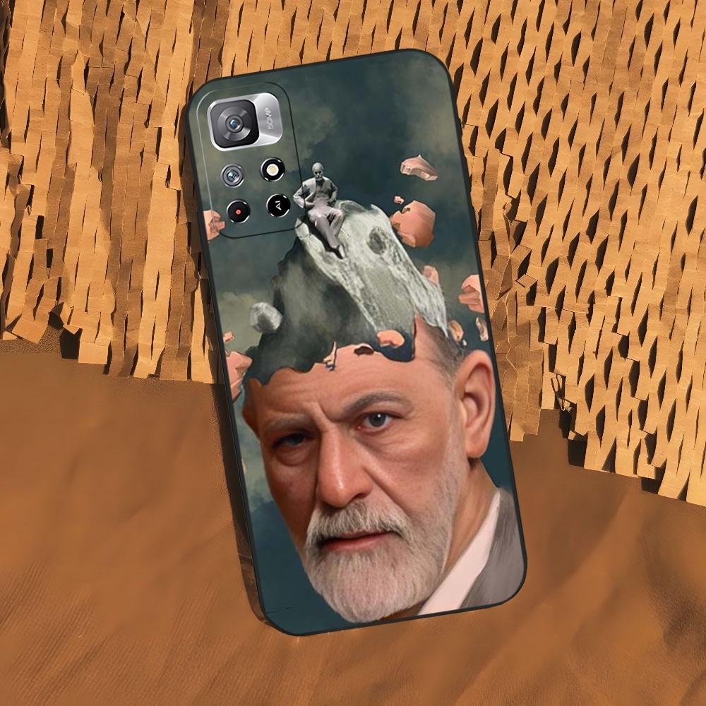 Sigmund Freud Phone Case for Xiaomi 15 14 13 12 Mi 11 ultra Pro Lite Black Soft Silicone Cover