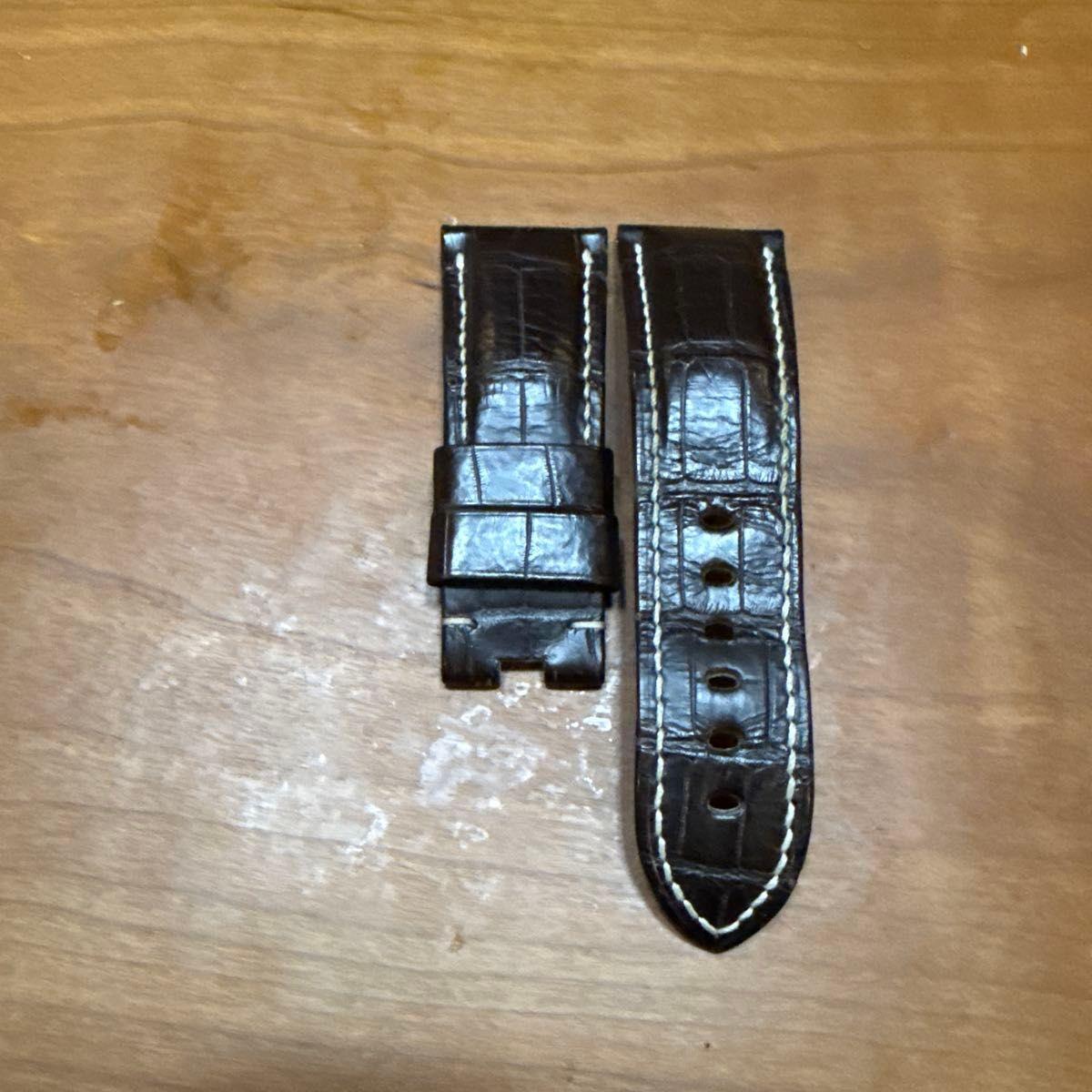 Used JEAN ROUSSEAU Alligator belt for Panerai Luminor 44mm D buckle Jean Rousseau