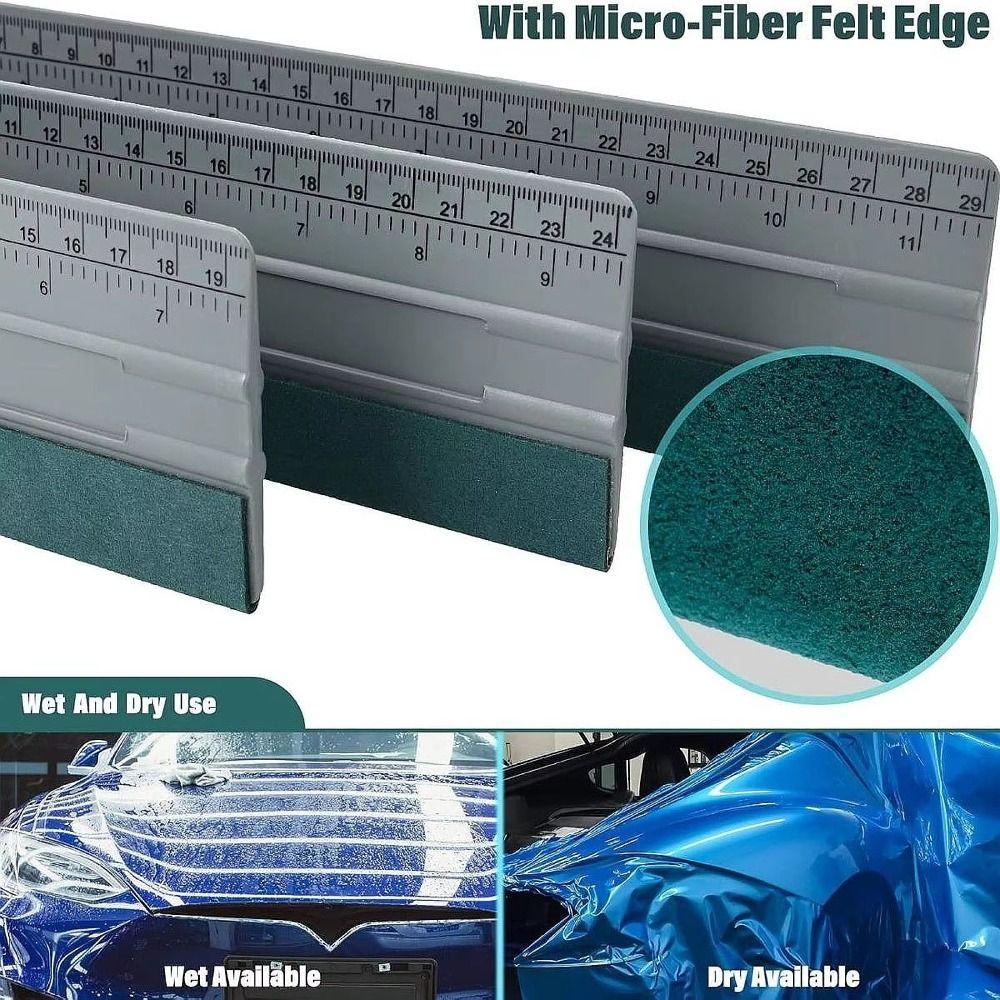 Scratch-Free Car Film Scraper Suede Felt Film Install Applicator  Water Bubble Remover