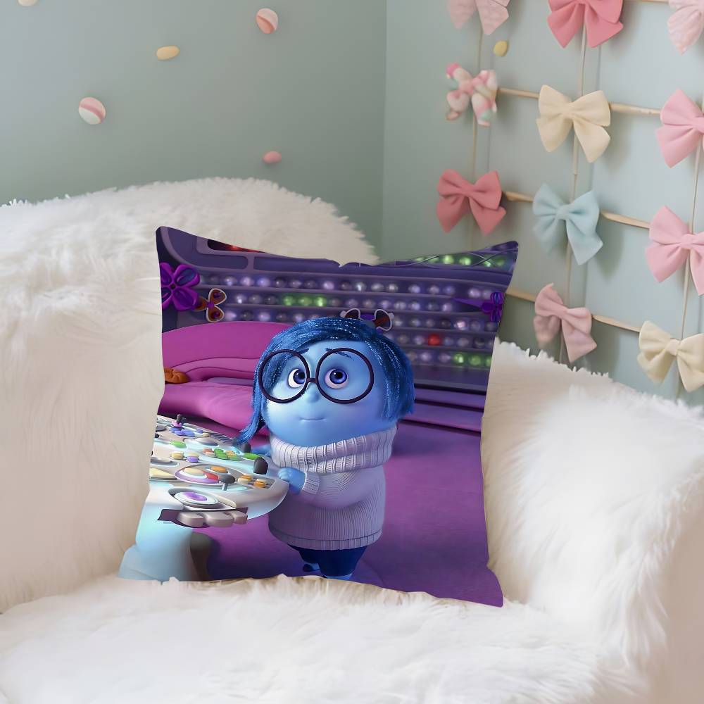 Movie IInsidesOOutCartoon Case Plush Fabric Soft Pillowcase Double Sided Print Cushion Cover Household Gifts