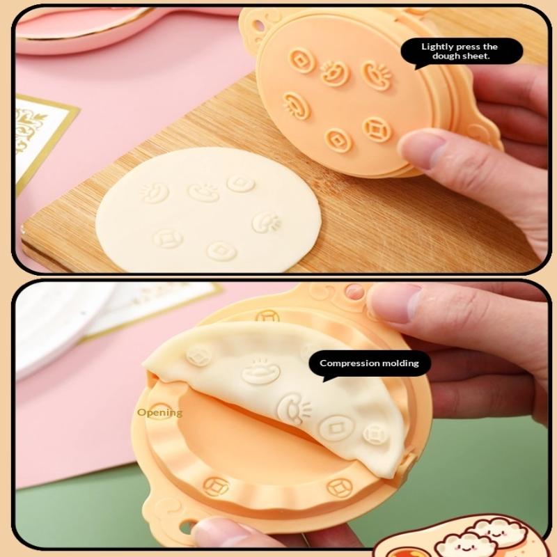 Printed Dumpling Maker Reusable Dumpling Press Mold Animal Flower Shapes Dumpling Maker Machine Safe Empanada Press Mold