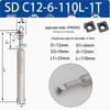 45° CNC Insertable Inner/Outer Chamfer Tool with Up/Down Back-Reaming Holder