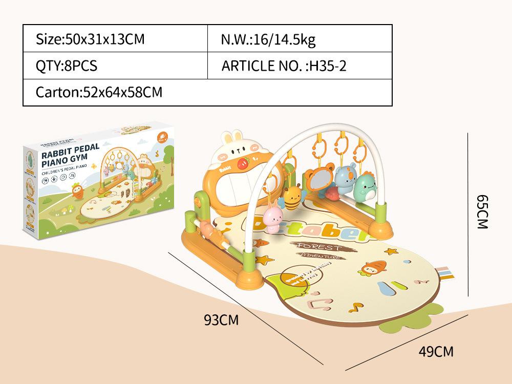 Hase Baby Fitness Rack Musik Pedal Klavier Spielzeug 0-1-8-36 Monate Neugeborenes Baby Klavier