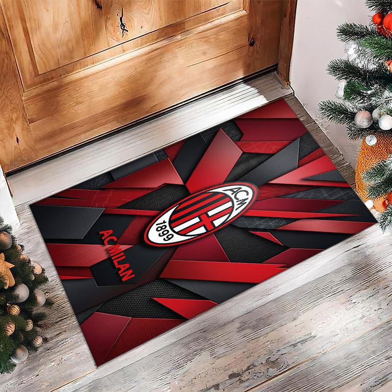 AC Milan Printed Flannel Area Rug Non Slip Soft Polyester Floor Carpet Indoor Decor Mat for Bedroom Living Room Sofa Game Room Home Decoration