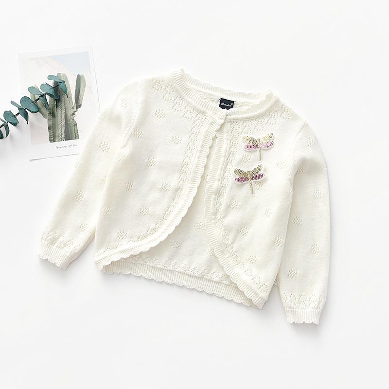 VeraToys Lente en herfst kinderkleding Gebreid vest voor meisjes Fijne wollen ronde hals Dunne kindertrui 100cm beige/rood