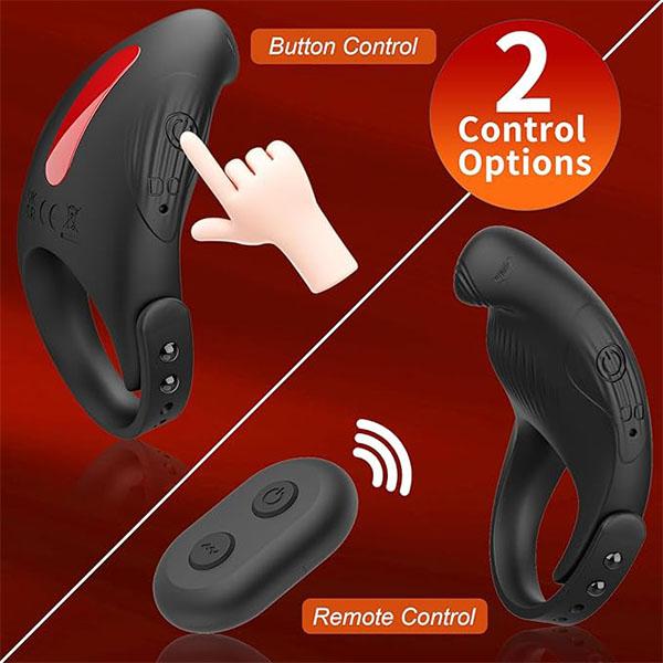 Vibrating Cock Ring with Clitoral Stimulator, Penis Ring Couple Sex Toys Vibrator, Clitoris Vibrator with 7 Vibrations Sex Toy for Men & Couples