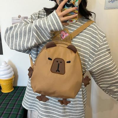 Kawaii Capybara School Bag Laptop Backpack Capibara Children's Backpack Travel Casual Book Bags Large Capacity Storage Bag