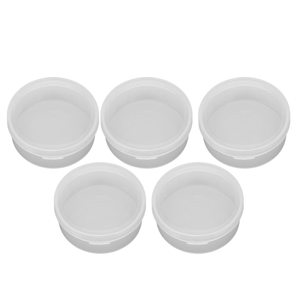 5PCS Sponge Transparent Storage Box Multipurpose Portable Round Clear Small Plastic Containers for Small Items Crafts