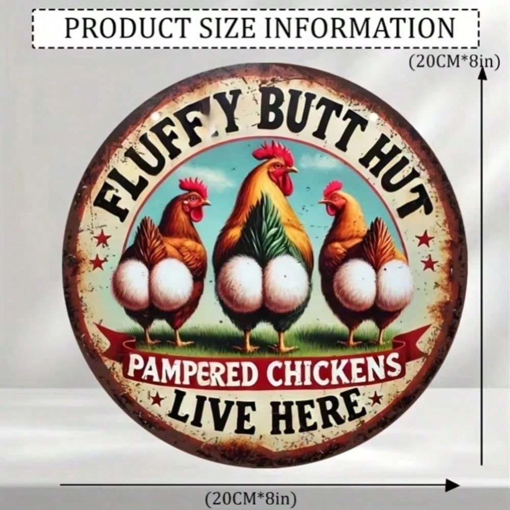 

Unique Rooster Metal Sign Farmhouse Garden Decor Outdoor Yard Art Chicken Coop 20x20 різнокольоровий