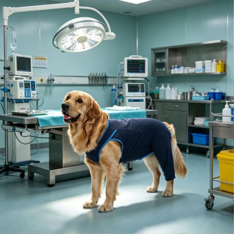 Dog Surgeries Recovery Suit Soft Breathable Post Operative Outfit For Neuter Wound Protections And Lick Prevention