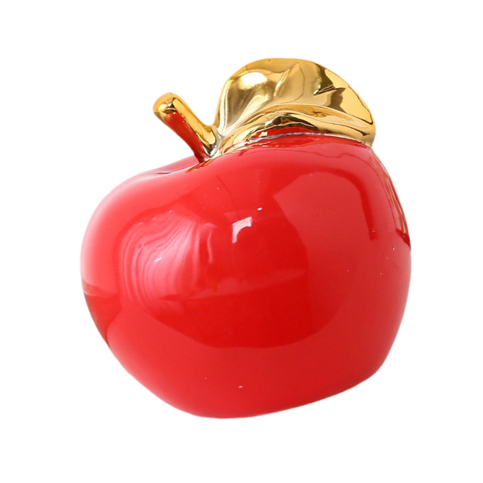 

Apples Figurine Fruit Sculpture Display Decorative Apples Statue Ornament for Desktop Valentine s Day Office Diameter 10.5cm