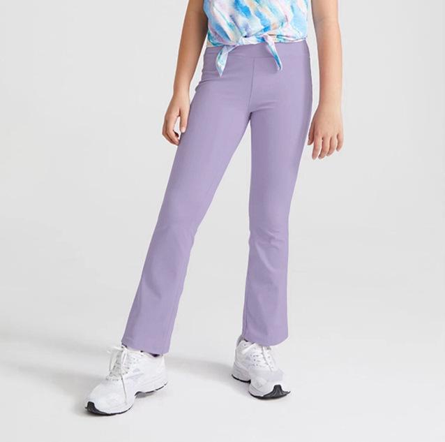 

Быстросохнущие расклешенные штаны для йоги для девочек - Защита от солнца, леггинсы для танцев и бега 130