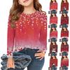 Christmas Day Girls Long Sleeve T Shirts Kids Fall Tops Crewneck Printed Basic Tees