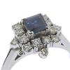 Anello Pt900Platino/zaffiro/diamante #6.2(Dimensione degli Stati Uniti) 5,1g Usato Donna