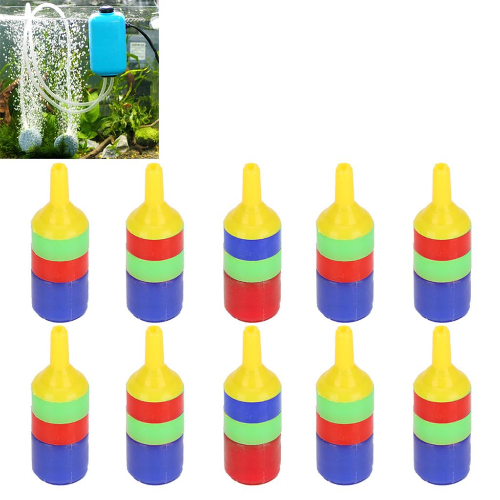 10pcs Fish Tank Air Stone Bubbles Release Oxygen Increasing Diffuser High Efficiency Aeration