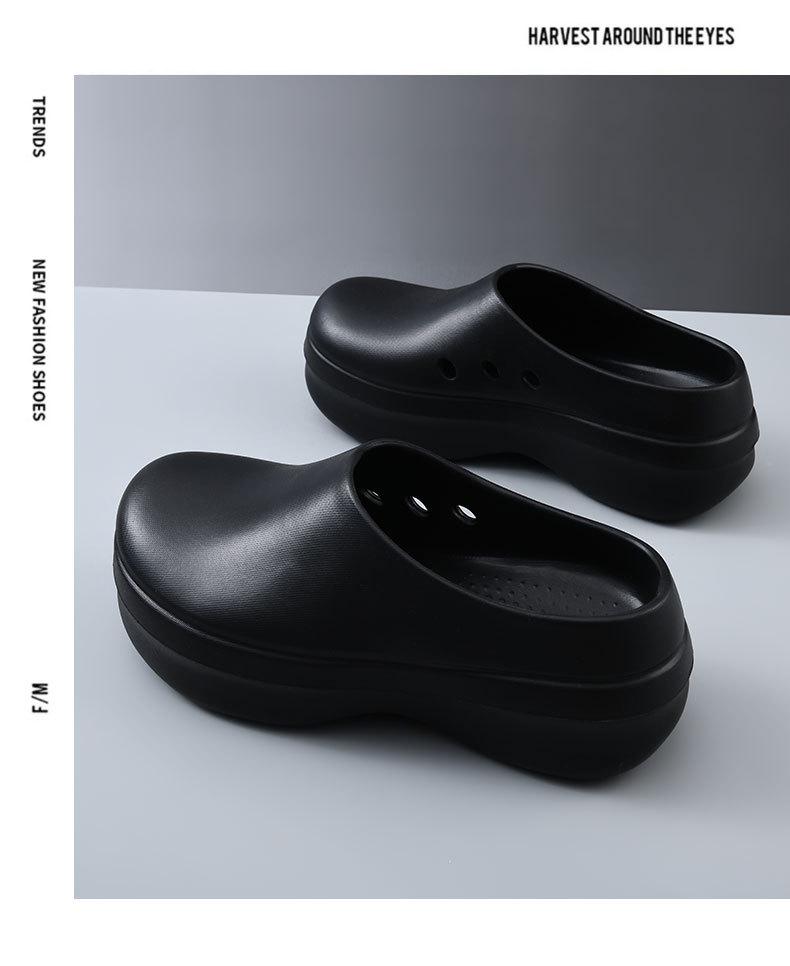 Herren- und Damen-Dicksohlige, höhenvergrößernde, geschlossene Zehenpartie, vielseitige Slipper