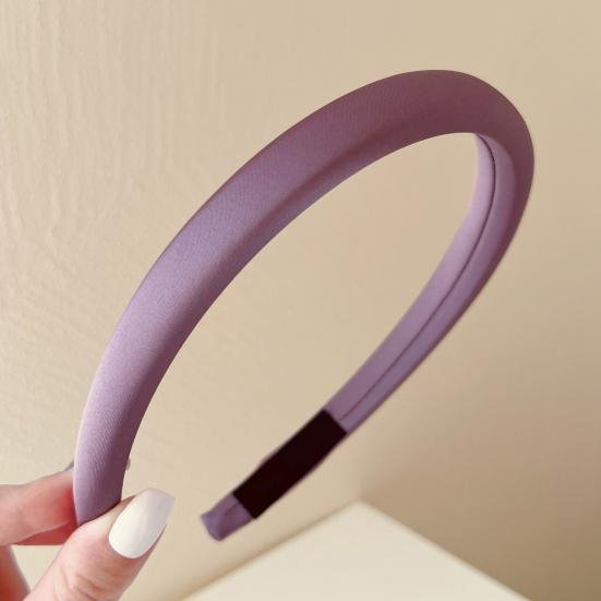 Women Headband Candy Color Sponge Filling Elastic Fit Hair Hoop Daily Commuting School Hair Accessory