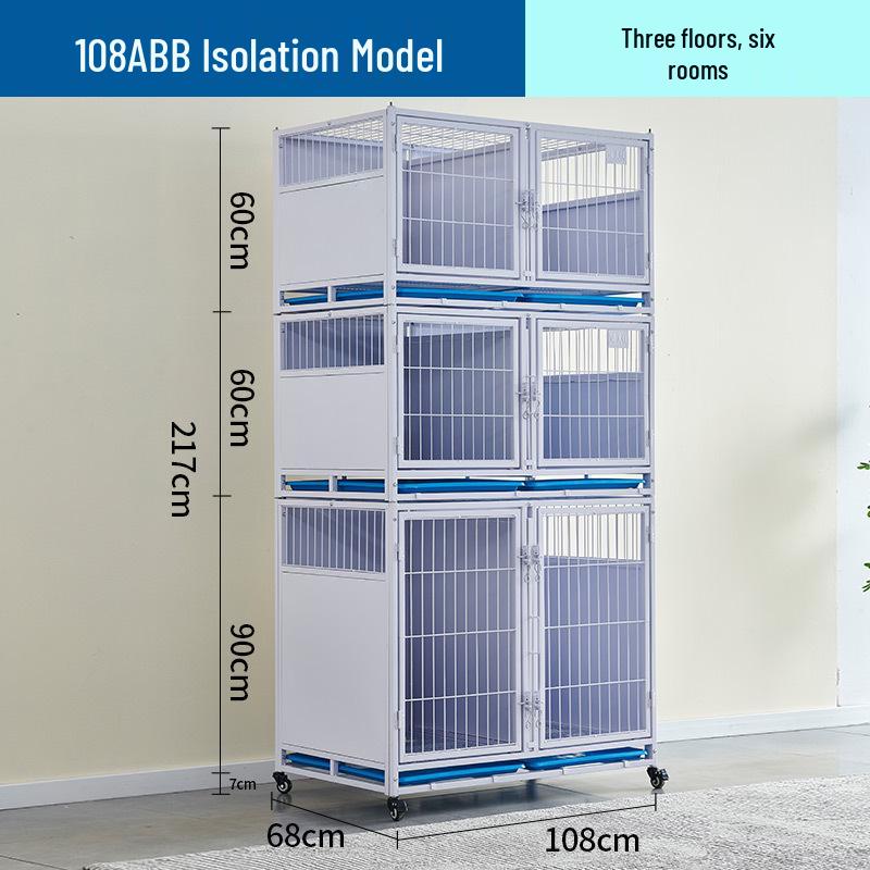 Multi-Tier Galvanized Pet Cage for Boarding, Breeding & Hospitalization