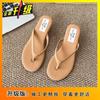 Thick Bottom Slope Heel High Heel Pinch Foot Cool Slippers Women Summer Wear Flip-flops Women 2025 New High-end Cool Slippers Women