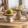 Round Modern Storage Trays Fruit Food Wooden Luxury Figurines Aesthetic Organizer Ornaments Hospitality Accessories Kitchen