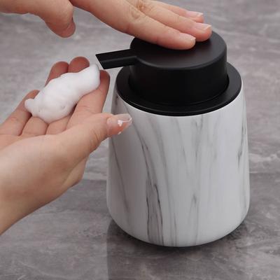 400ml Marble Soap Dispenser Bubble Bottle Resin Hotel Shampoo Foam Press Bottle Bathroom Accessories Cup Dispenser