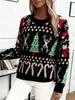 European & American Plus Size Knit Sweater: Loose, Warm, Long Sleeve Christmas Knitwear for Women - Fall/Winter 2025