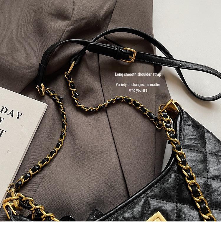 Elegant Diamond Pattern Luxury Chain Bag - Versatile and Fashionable Shoulder or Crossbody Handbag