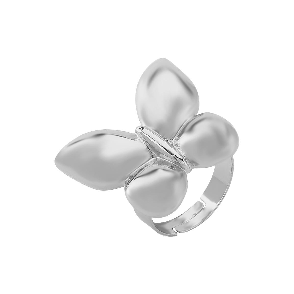 

European and American personalized design retro simple butterfly earrings, temperament fashionable alloy ring necklace