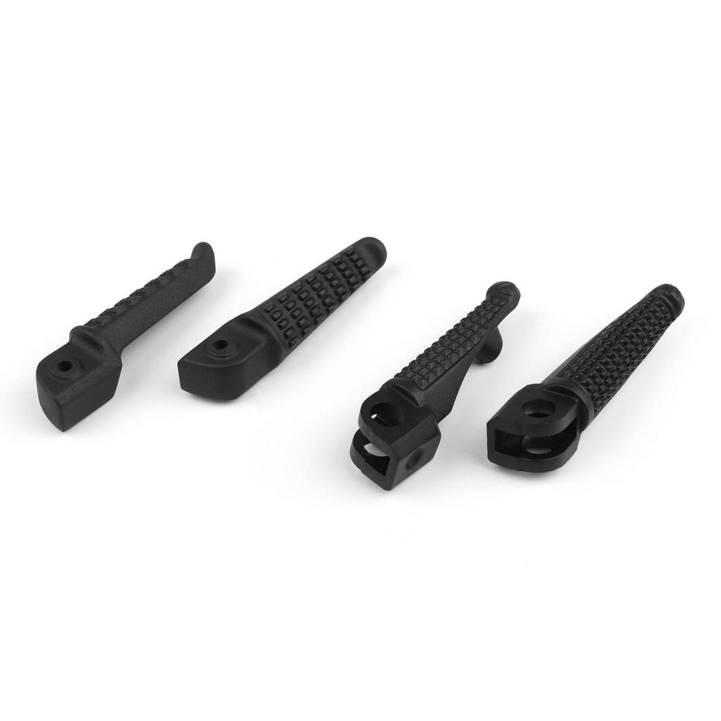 Front&Rear Footrests Foot Pegs Aluminum Passenger For Kawasaki ZX6R ZX-10R 04+12