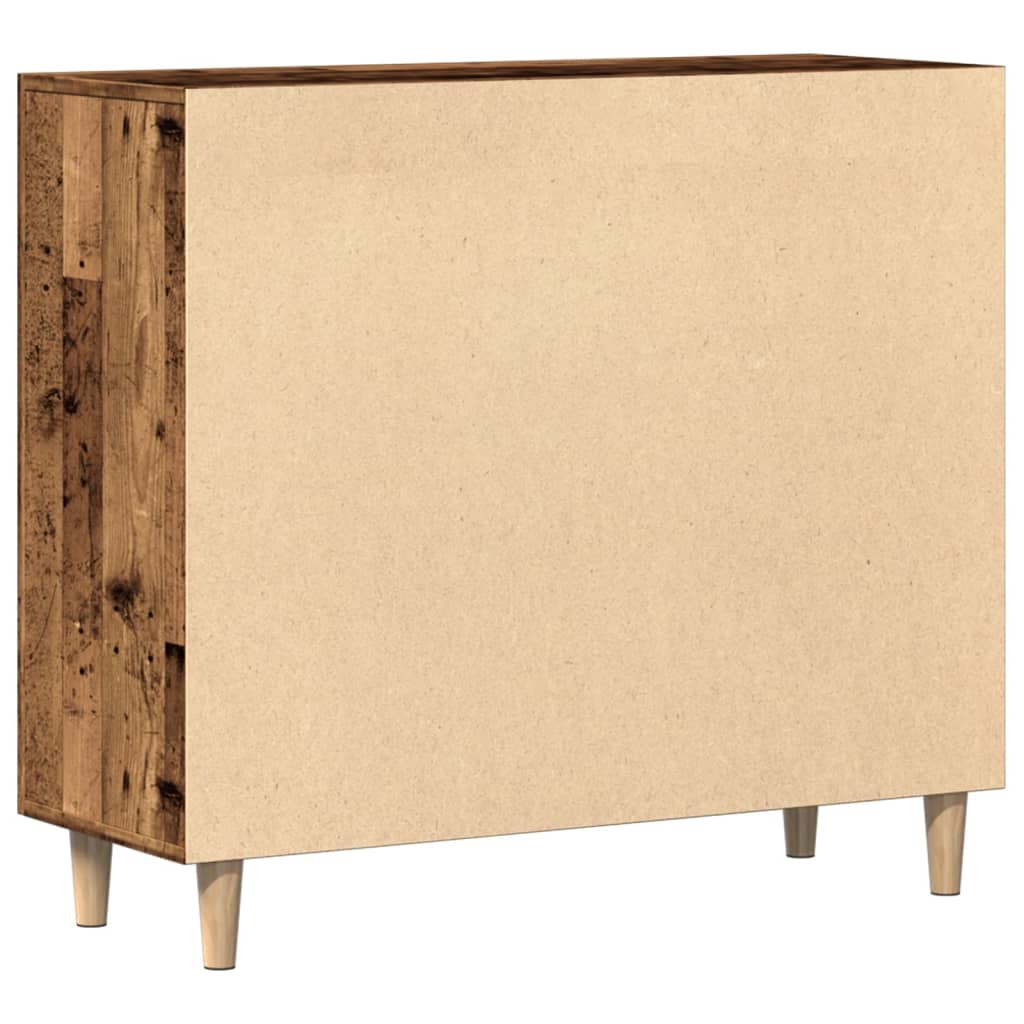 Vidaxl Cabinet, Old Wood, 90X34X80 Cm, Wood-Based Material