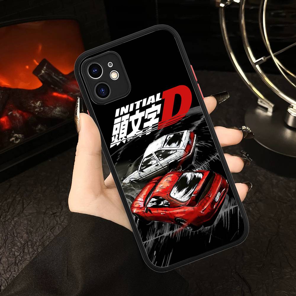 Racing Anime Initial D Phone Cases For IPhone 16 15 14 Plus 13 12 11 Pro Max Matte Oft Bumper Phone Cover