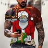 Funny Santa Claus Christmas T-Shirts 3d Print  Tops Tees Mens Shirts Summer Holiday Casual T-Shirts