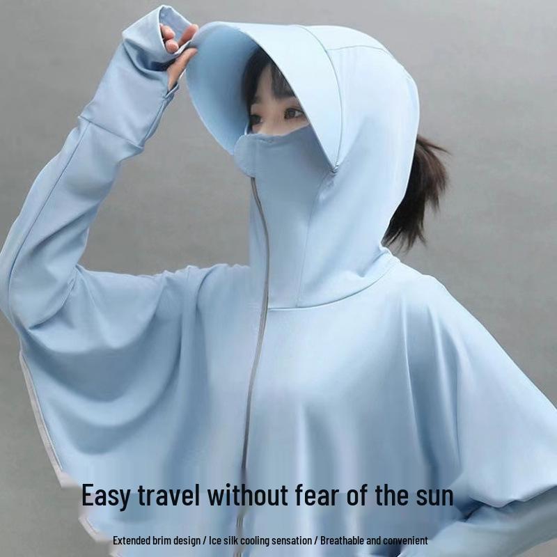 

Women s 2025 Summer Cycling UV Protection Ice Silk Jacket Weight 80-145 lbs