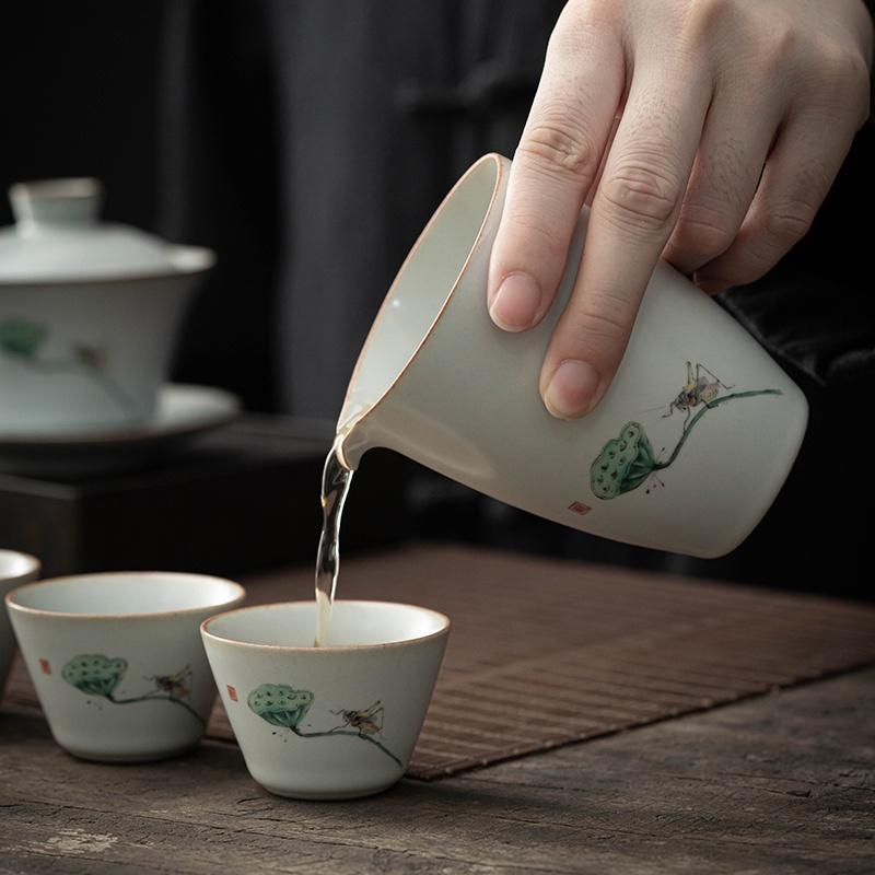 180ml Ceramic Fair Cup Ru Kiln Tea Divider Tea Sea Creative Even Cup