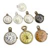 8pcs Antique Bronze Silver Plated Clock Handmade Charms Pendant:DIY for Bracelet Necklace