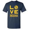 Indiana Love Basketball - Sports Team Hometown City Pride T Shirt - Navy