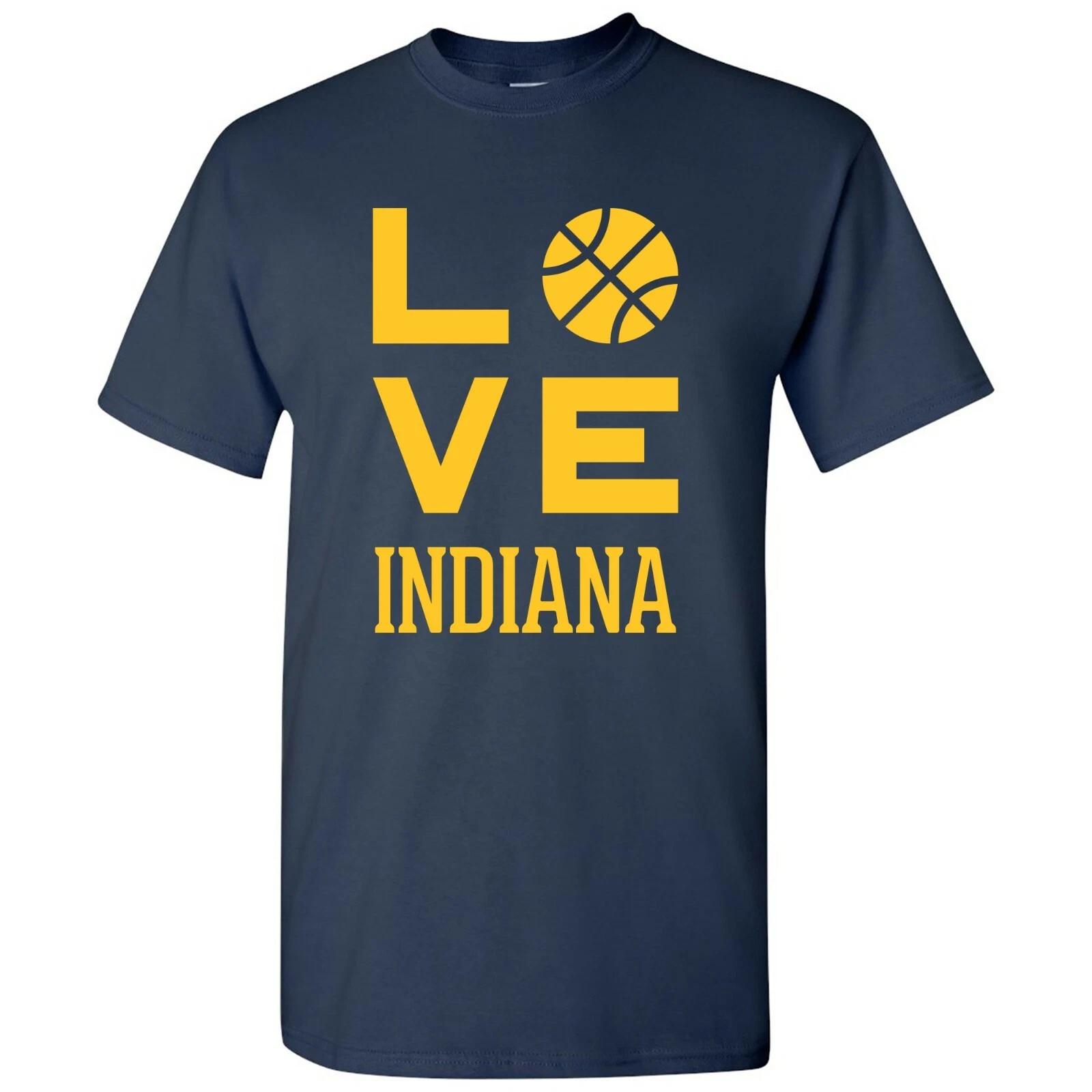 Indiana Love Basketball - Sports Team Hometown City Pride T Shirt - Navy S
