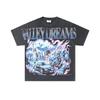 26 Cross-border foreign trade VALL Meichao high street retro washing water old direct injection hot diamond short sleeve pullover men's and women's 