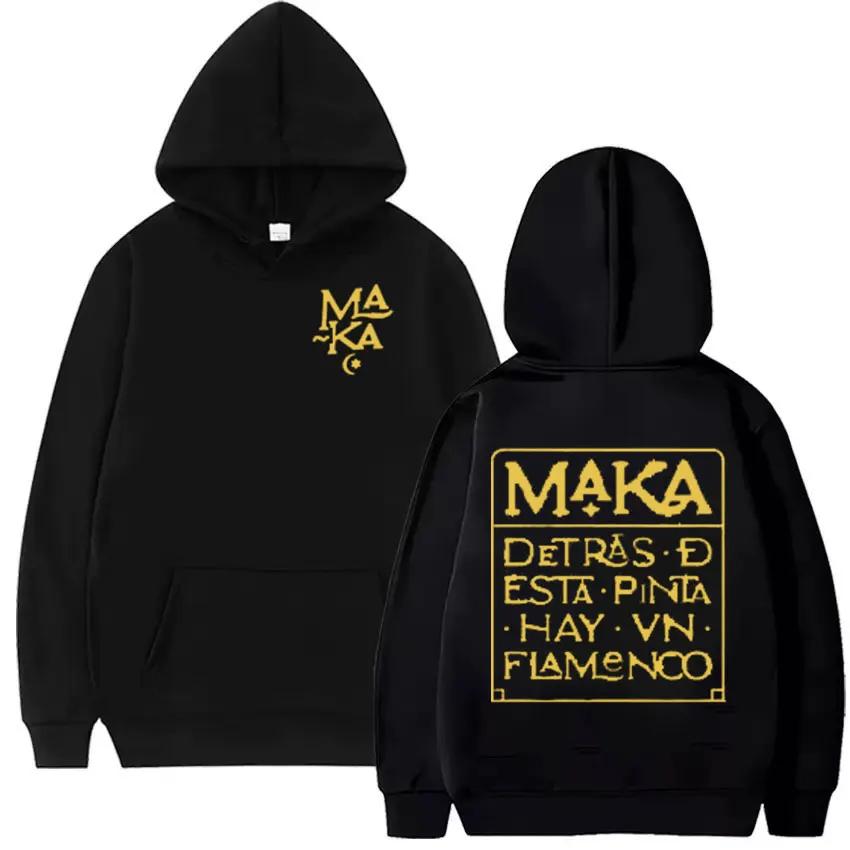 

Rapper Maka Aura Mark 2025 Album hoodie Men Vintage Oversized pullover Sweatshirts Unisex fashion Long sleeve hoodies streetwear 3XL