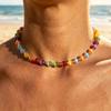 UV-reaktives Perlen-Halsketten-Armband-Set Katzenauge UV-reaktiver Choker Tägliches Tragen