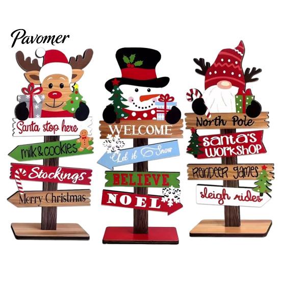 Holiday Mantle Decorations Christmas Table Decoration, Rustic Wooden Tabletop Sign, Vintage Farmhouse Decorative Indoor Party Decor Desktop Plaque for