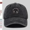 Music Soothes The Soul Graphic Baseball Cap Washed Cotton Adjustable Street Style Hat for Unisex