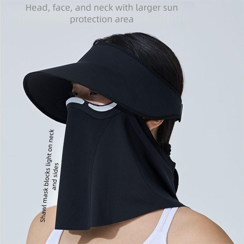 Does not squeeze the face Sun Protection Magnetic Mask Breathable Hollow Hat New Sun Cap  Summer