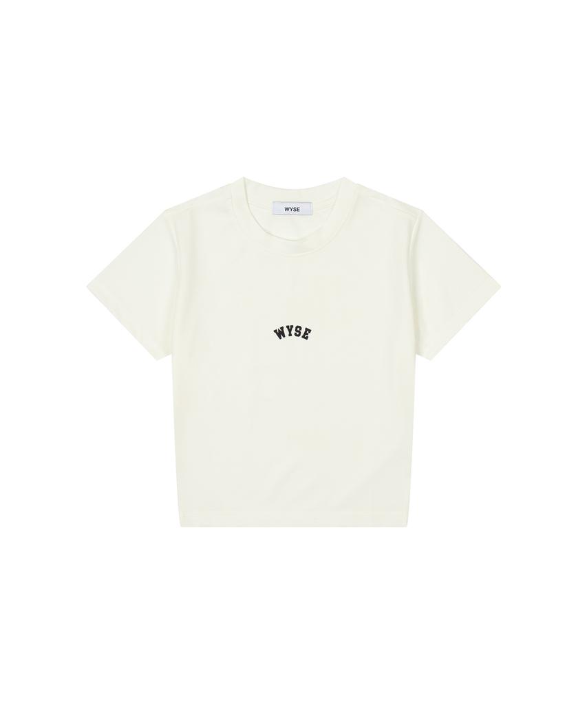 WYSE Cooling New Logo Crop Short Sleeve Tee (White)